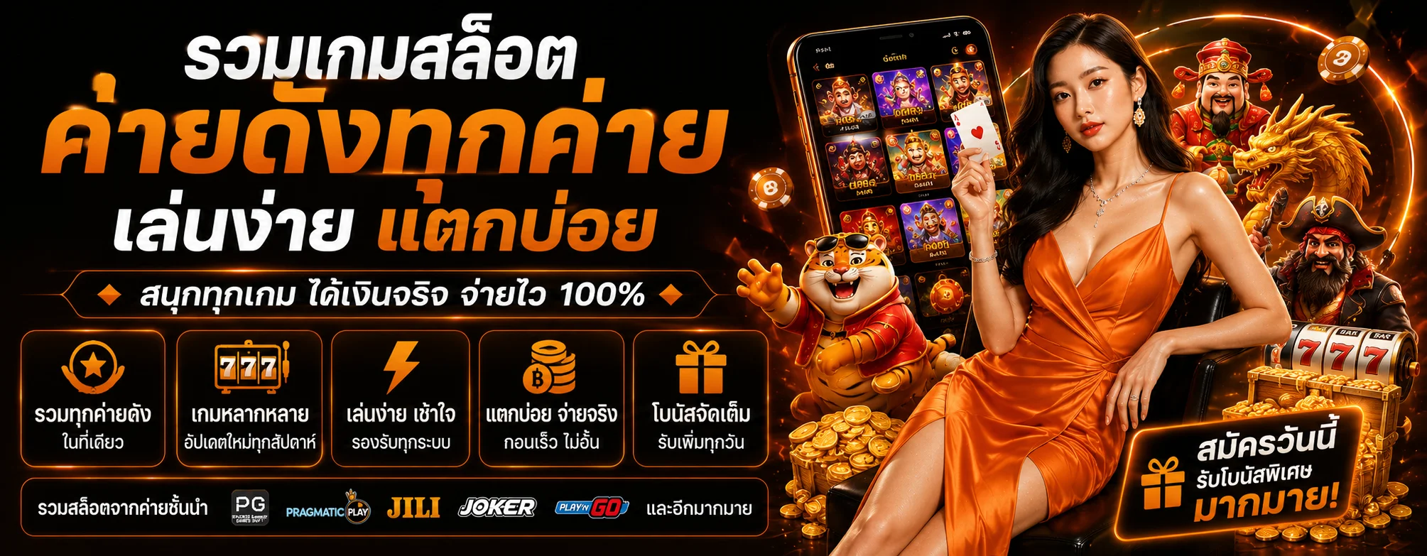 KING66 สล็อต รวมค่ายเกมและตัวละครมังกรทอง