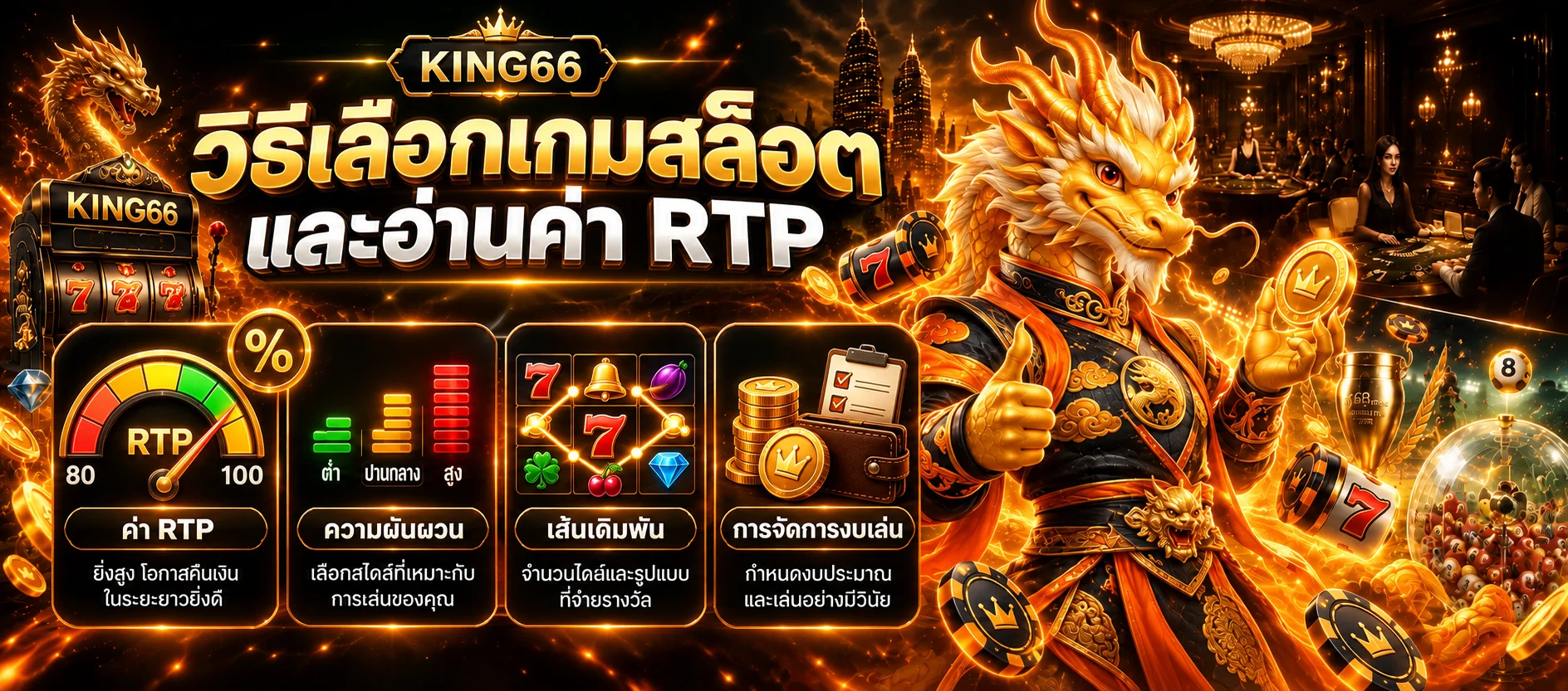 KING66 วิธีเลือกเกมสล็อตและอ่านค่า RTP ให้เข้าใจ